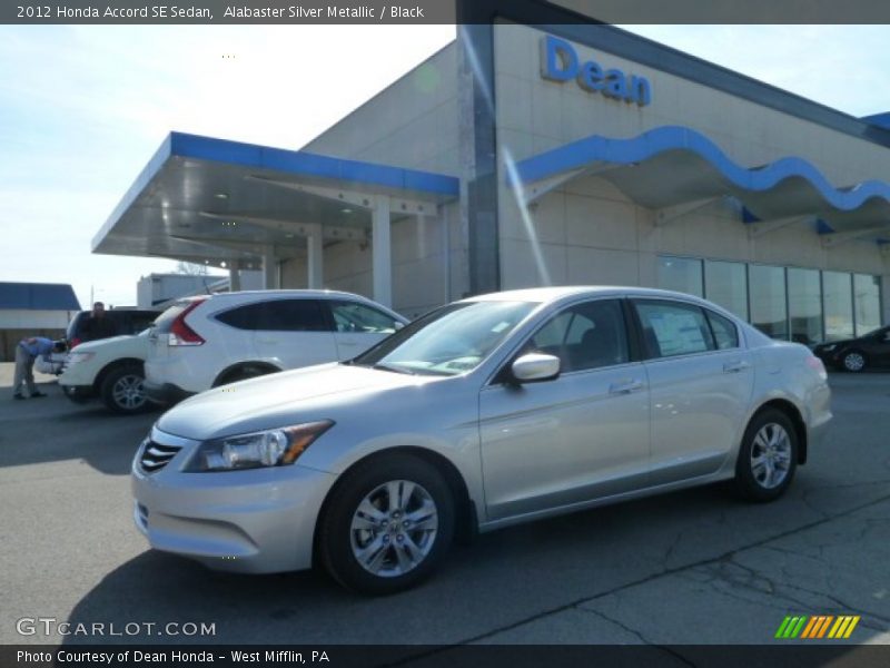 Alabaster Silver Metallic / Black 2012 Honda Accord SE Sedan