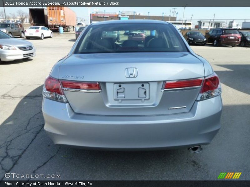 Alabaster Silver Metallic / Black 2012 Honda Accord SE Sedan