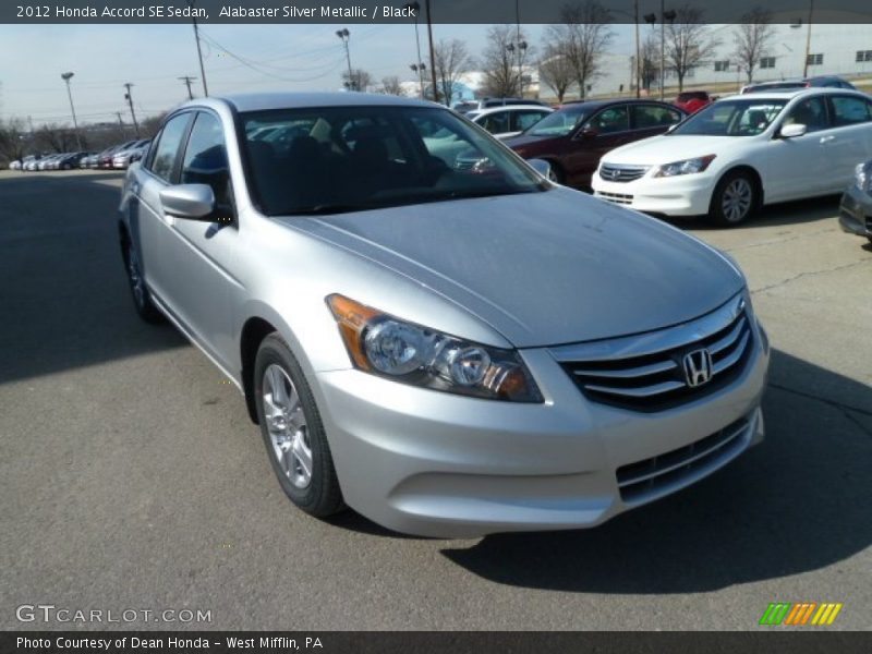 Alabaster Silver Metallic / Black 2012 Honda Accord SE Sedan