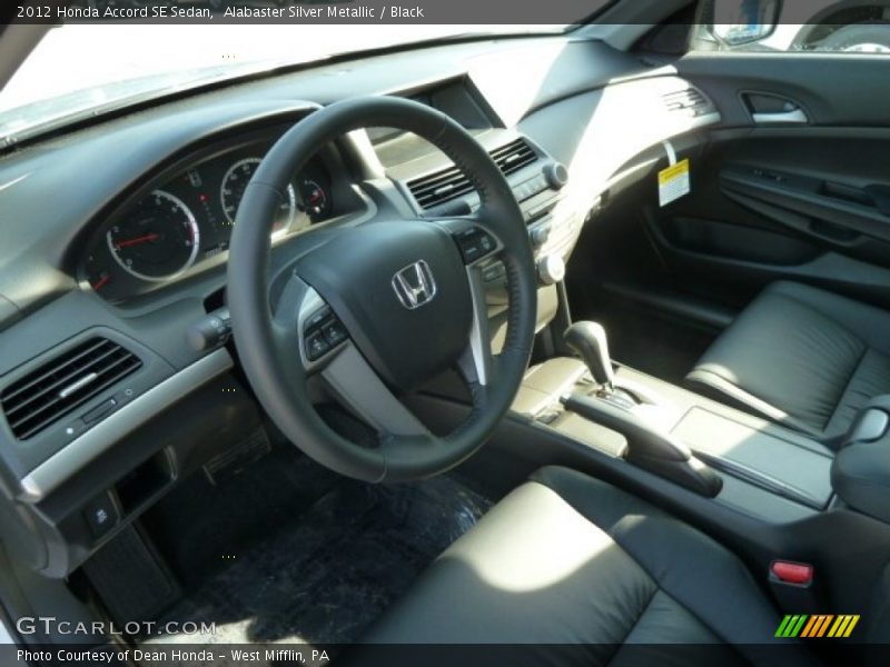 Alabaster Silver Metallic / Black 2012 Honda Accord SE Sedan