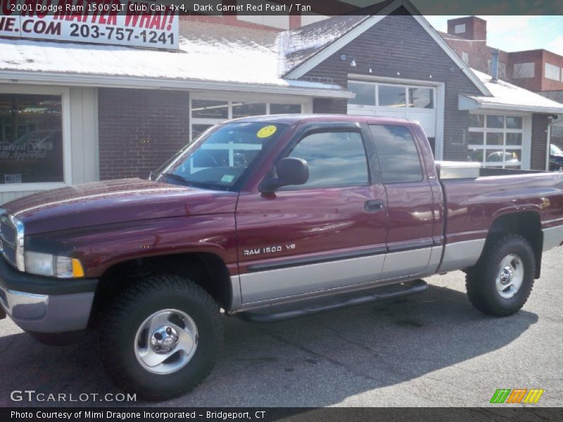Dark Garnet Red Pearl / Tan 2001 Dodge Ram 1500 SLT Club Cab 4x4