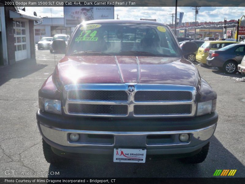 Dark Garnet Red Pearl / Tan 2001 Dodge Ram 1500 SLT Club Cab 4x4