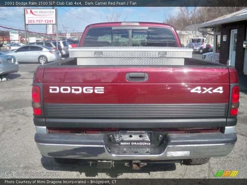 Dark Garnet Red Pearl / Tan 2001 Dodge Ram 1500 SLT Club Cab 4x4