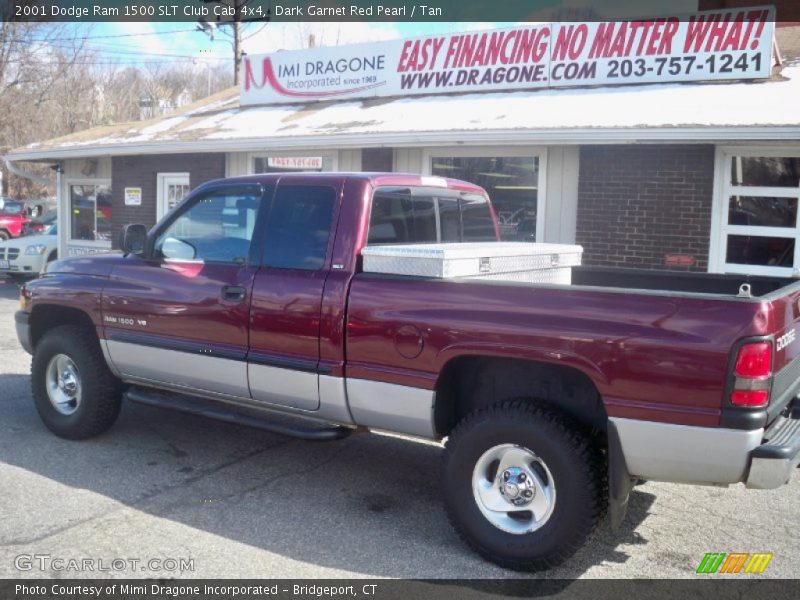 Dark Garnet Red Pearl / Tan 2001 Dodge Ram 1500 SLT Club Cab 4x4