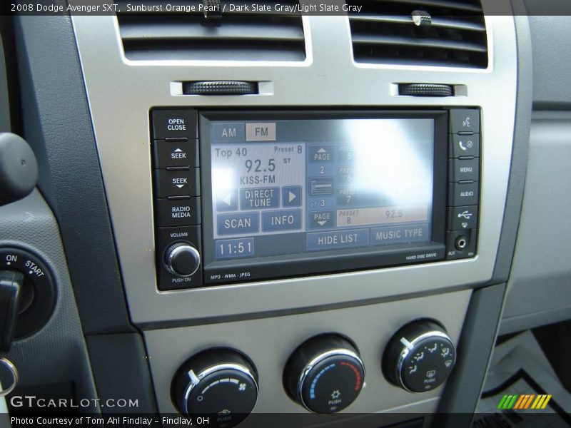Sunburst Orange Pearl / Dark Slate Gray/Light Slate Gray 2008 Dodge Avenger SXT
