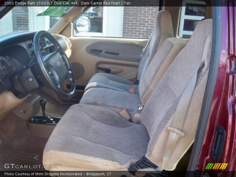 Dark Garnet Red Pearl / Tan 2001 Dodge Ram 1500 SLT Club Cab 4x4