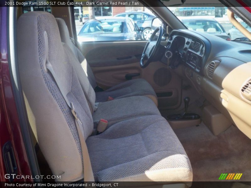 Dark Garnet Red Pearl / Tan 2001 Dodge Ram 1500 SLT Club Cab 4x4