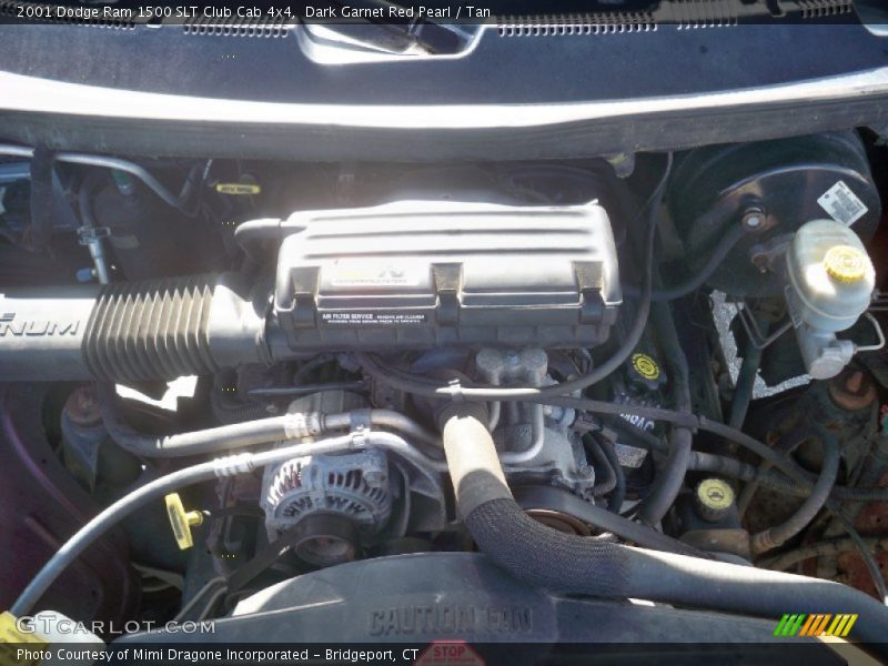 Dark Garnet Red Pearl / Tan 2001 Dodge Ram 1500 SLT Club Cab 4x4
