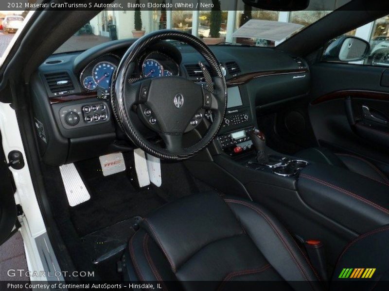 Bianco Eldorado (White) / Nero 2012 Maserati GranTurismo S Automatic