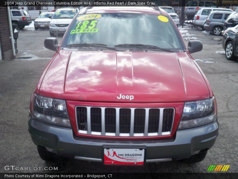 Inferno Red Pearl / Dark Slate Gray 2004 Jeep Grand Cherokee Columbia Edition 4x4