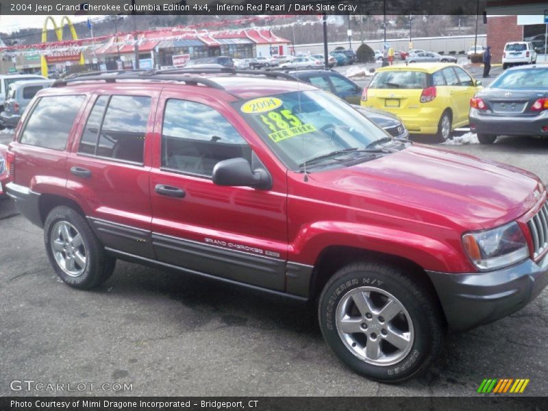 Inferno Red Pearl / Dark Slate Gray 2004 Jeep Grand Cherokee Columbia Edition 4x4