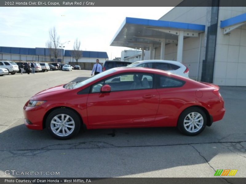 Rallye Red / Gray 2012 Honda Civic EX-L Coupe