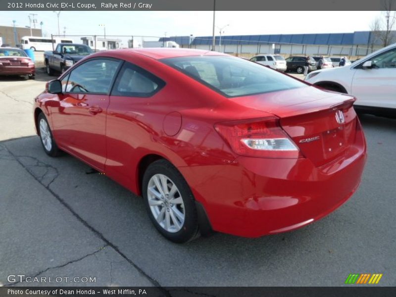 Rallye Red / Gray 2012 Honda Civic EX-L Coupe