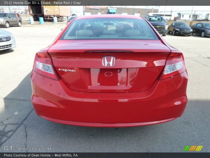 Rallye Red / Gray 2012 Honda Civic EX-L Coupe