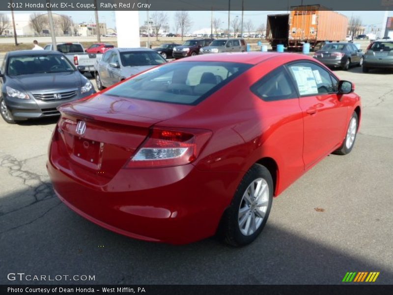 Rallye Red / Gray 2012 Honda Civic EX-L Coupe