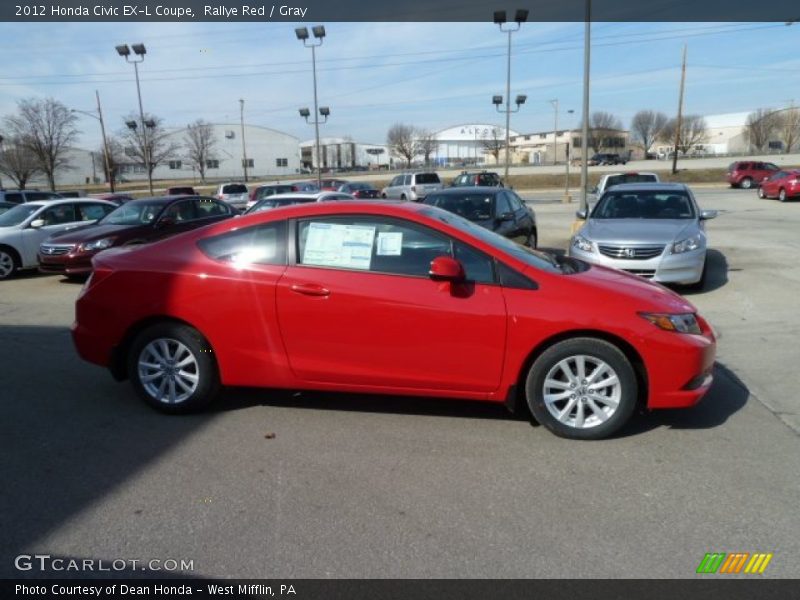 Rallye Red / Gray 2012 Honda Civic EX-L Coupe