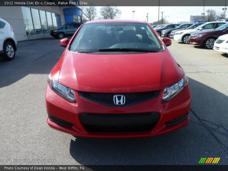 Rallye Red / Gray 2012 Honda Civic EX-L Coupe