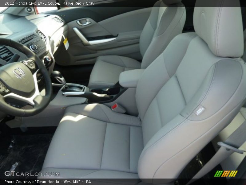  2012 Civic EX-L Coupe Gray Interior