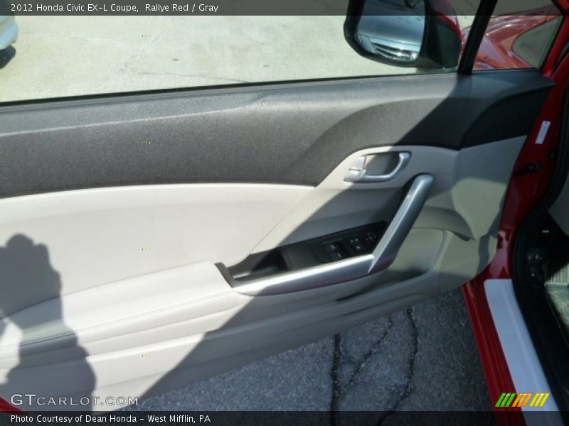Rallye Red / Gray 2012 Honda Civic EX-L Coupe