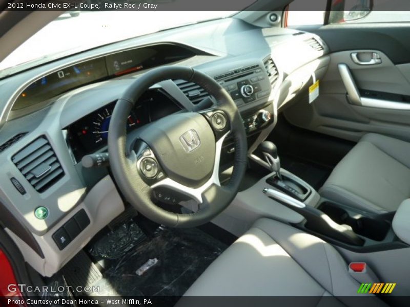 Rallye Red / Gray 2012 Honda Civic EX-L Coupe