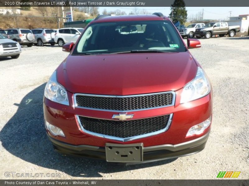 Red Jewel Tintcoat / Dark Gray/Light Gray 2010 Chevrolet Traverse LT AWD