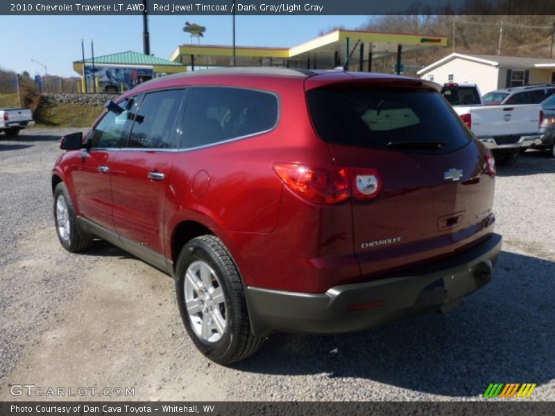 Red Jewel Tintcoat / Dark Gray/Light Gray 2010 Chevrolet Traverse LT AWD