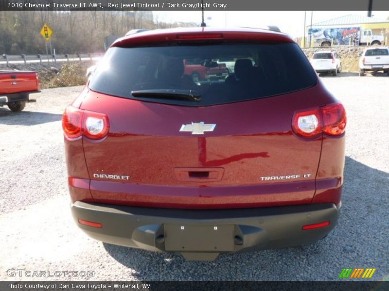 Red Jewel Tintcoat / Dark Gray/Light Gray 2010 Chevrolet Traverse LT AWD