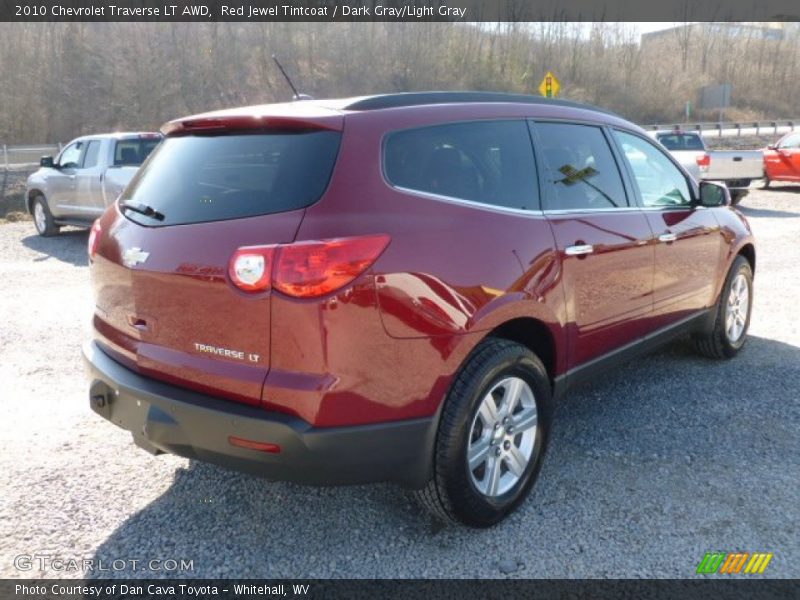 Red Jewel Tintcoat / Dark Gray/Light Gray 2010 Chevrolet Traverse LT AWD