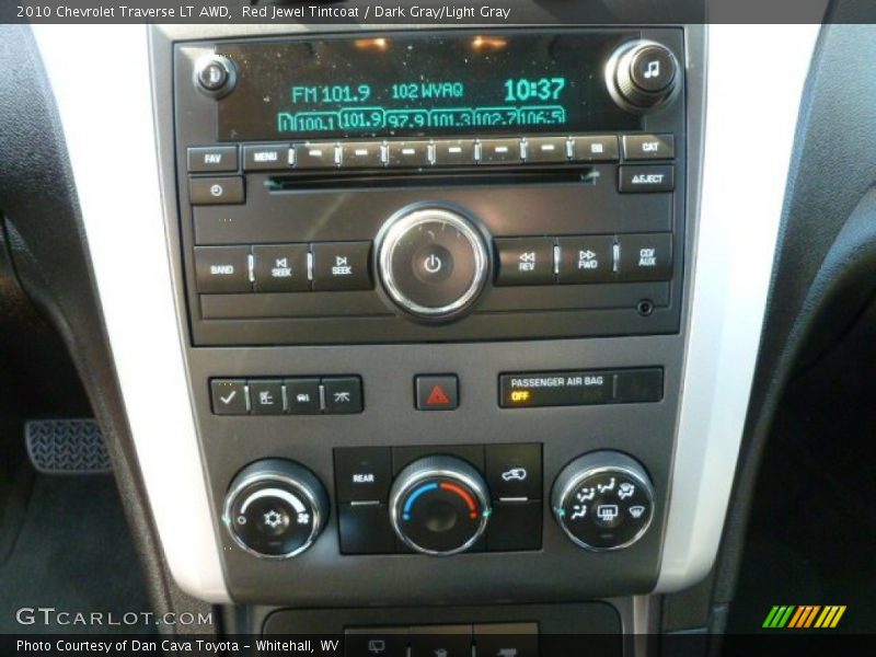 Red Jewel Tintcoat / Dark Gray/Light Gray 2010 Chevrolet Traverse LT AWD