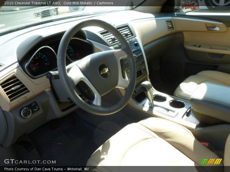 Gold Mist Metallic / Cashmere 2010 Chevrolet Traverse LT AWD
