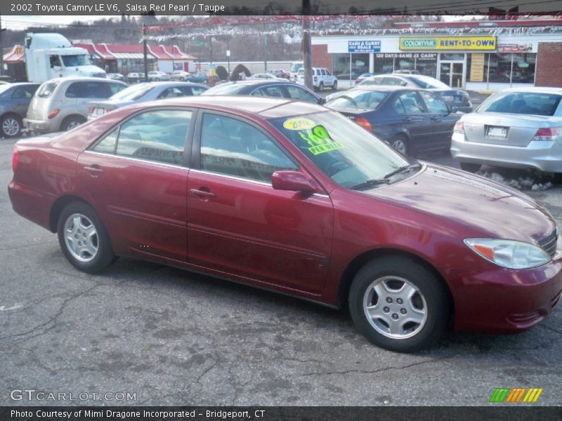 Salsa Red Pearl / Taupe 2002 Toyota Camry LE V6