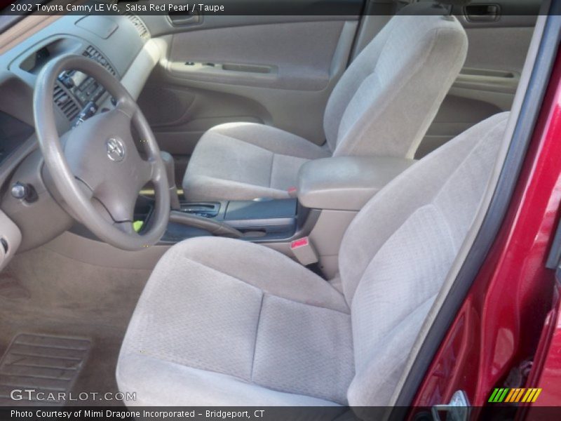 Salsa Red Pearl / Taupe 2002 Toyota Camry LE V6