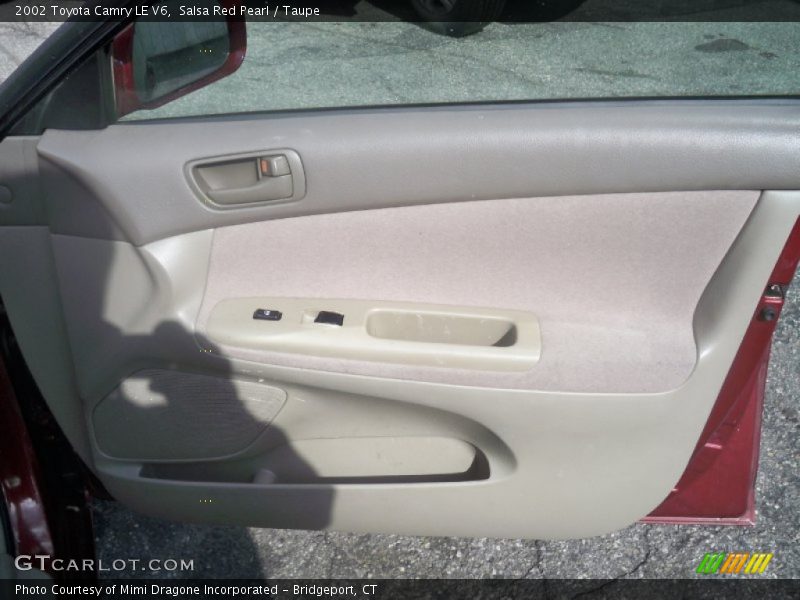 Salsa Red Pearl / Taupe 2002 Toyota Camry LE V6