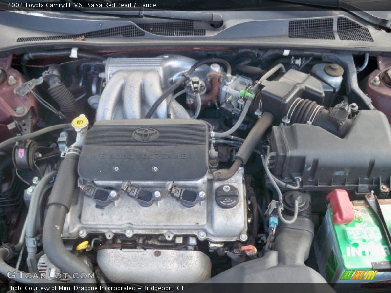 Salsa Red Pearl / Taupe 2002 Toyota Camry LE V6