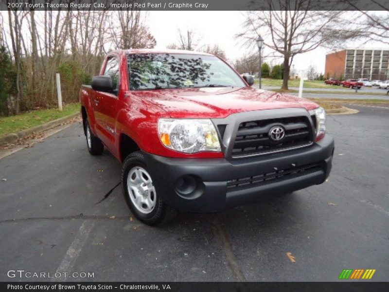 Impulse Red Pearl / Graphite Gray 2007 Toyota Tacoma Regular Cab