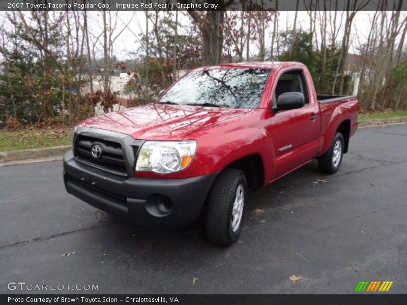 Impulse Red Pearl / Graphite Gray 2007 Toyota Tacoma Regular Cab