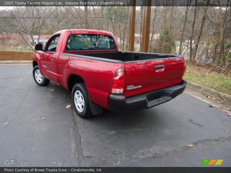 Impulse Red Pearl / Graphite Gray 2007 Toyota Tacoma Regular Cab