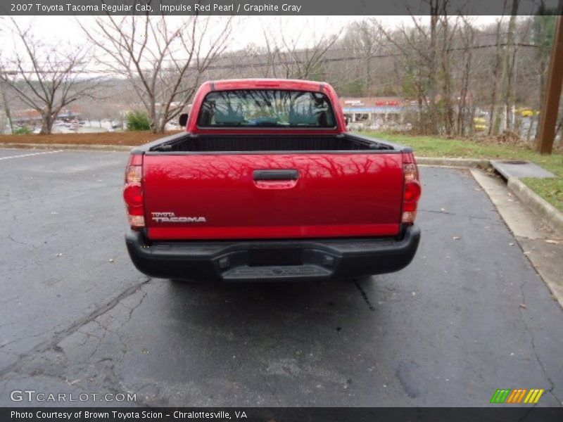 Impulse Red Pearl / Graphite Gray 2007 Toyota Tacoma Regular Cab