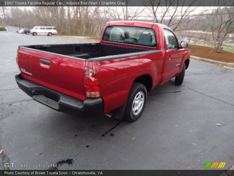 Impulse Red Pearl / Graphite Gray 2007 Toyota Tacoma Regular Cab