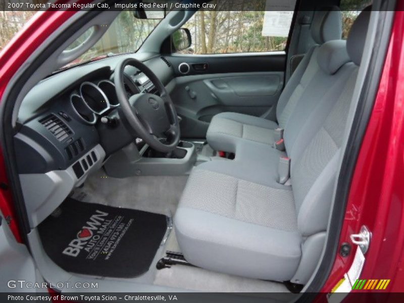  2007 Tacoma Regular Cab Graphite Gray Interior
