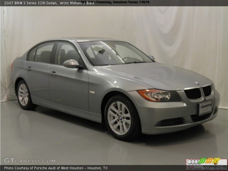 Arctic Metallic / Black 2007 BMW 3 Series 328i Sedan