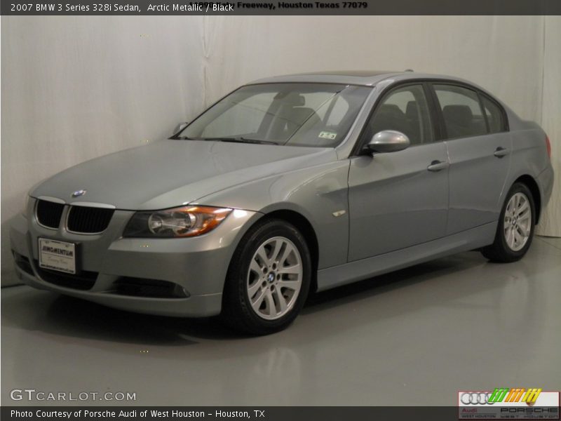 Arctic Metallic / Black 2007 BMW 3 Series 328i Sedan
