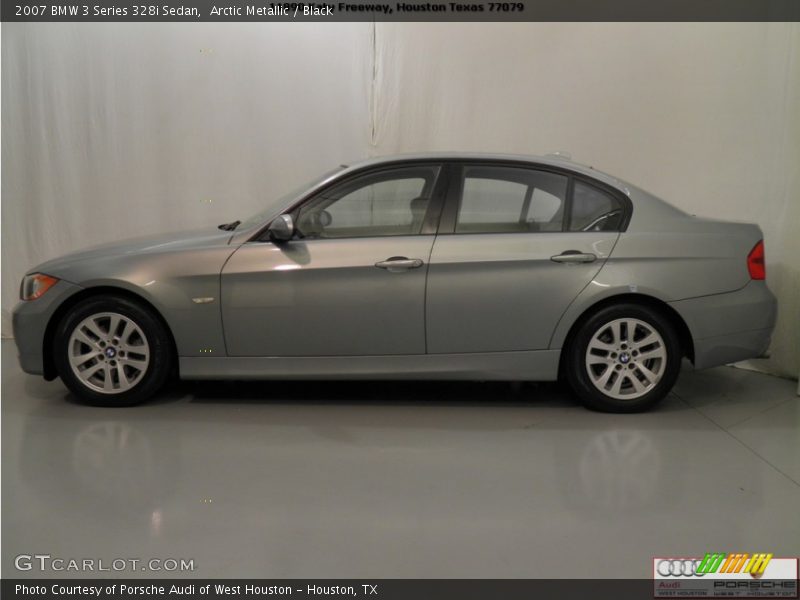 Arctic Metallic / Black 2007 BMW 3 Series 328i Sedan
