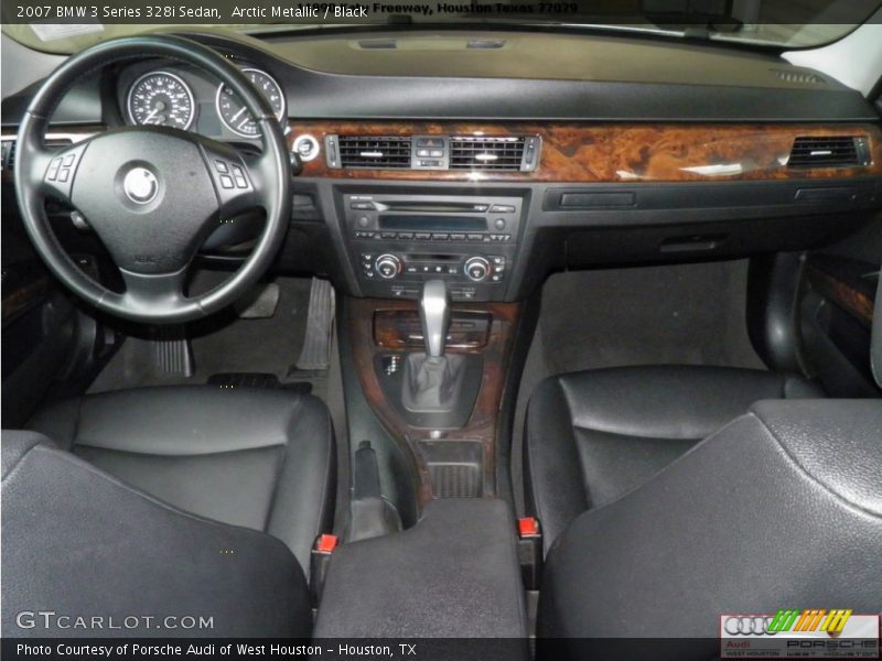 Arctic Metallic / Black 2007 BMW 3 Series 328i Sedan
