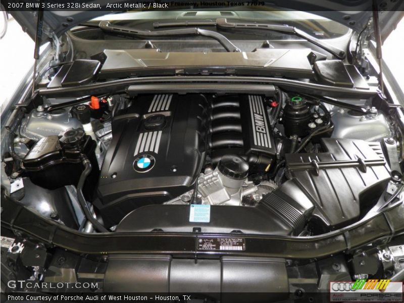 Arctic Metallic / Black 2007 BMW 3 Series 328i Sedan