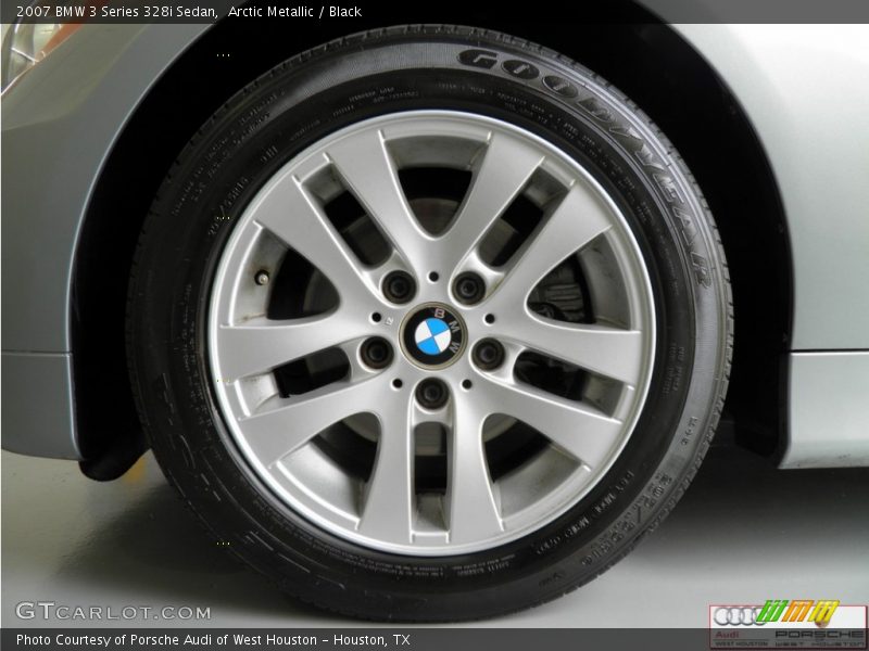 Arctic Metallic / Black 2007 BMW 3 Series 328i Sedan