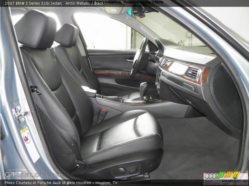 Arctic Metallic / Black 2007 BMW 3 Series 328i Sedan
