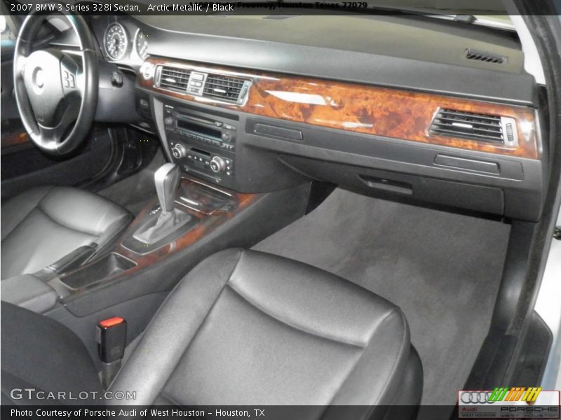 Arctic Metallic / Black 2007 BMW 3 Series 328i Sedan