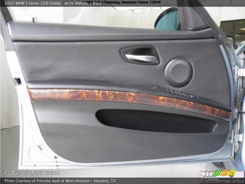 Arctic Metallic / Black 2007 BMW 3 Series 328i Sedan