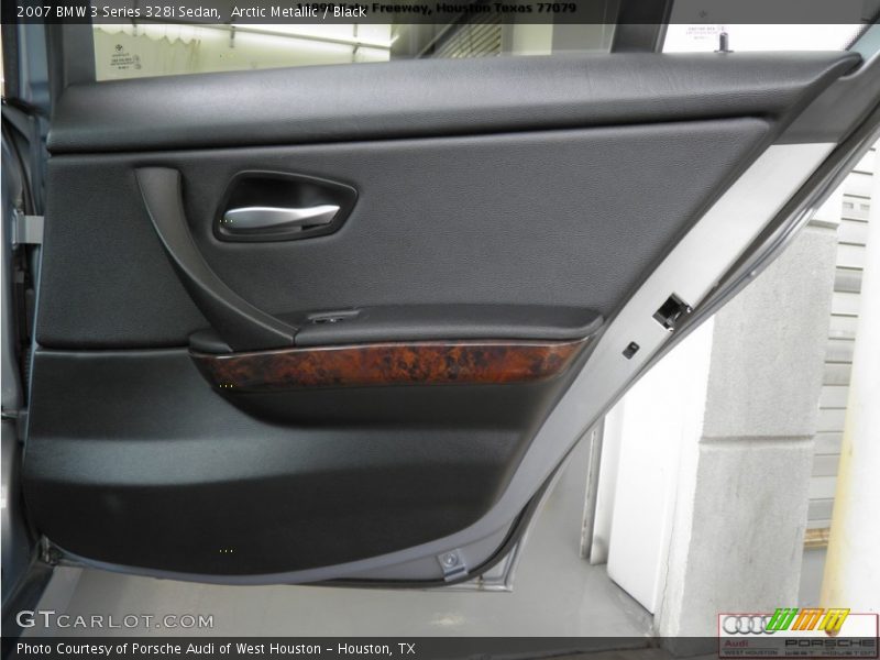 Arctic Metallic / Black 2007 BMW 3 Series 328i Sedan
